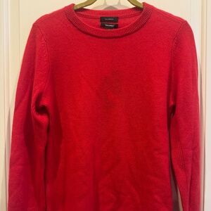 NWT Halogen Womens Red 100% Cashmere Crew Neck Sweater Size XS